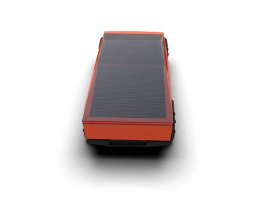 Pickup truck isolated on white background. 3d rendering - illustration