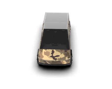 Pickup truck isolated on white background. 3d rendering - illustration