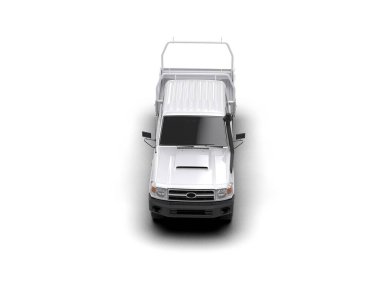 Pickup truck isolated on white background. 3d rendering - illustration