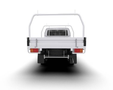 Pickup truck isolated on white background. 3d rendering - illustration