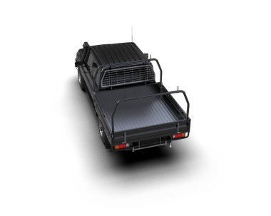 Pickup truck isolated on white background. 3d rendering - illustration