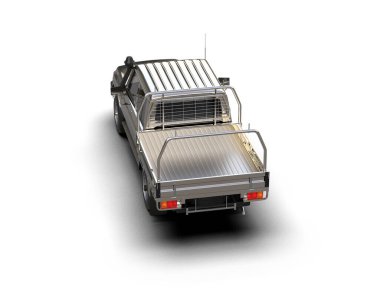 Pickup truck isolated on white background. 3d rendering - illustration