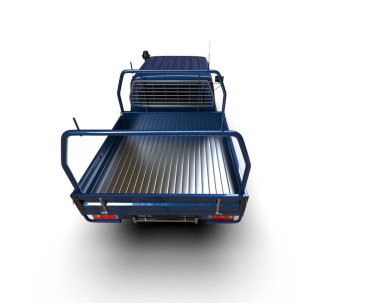 Pickup truck isolated on white background. 3d rendering - illustration