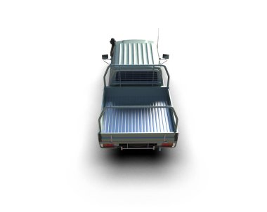 Pickup truck isolated on white background. 3d rendering - illustration