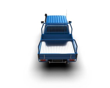 Pickup truck isolated on white background. 3d rendering - illustration