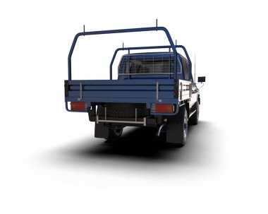 Pickup truck isolated on white background. 3d rendering - illustration