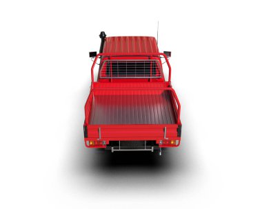 Pickup truck isolated on white background. 3d rendering - illustration