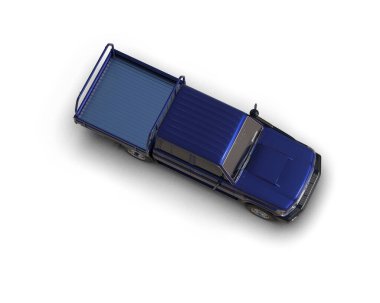 Pickup truck isolated on white background. 3d rendering - illustration