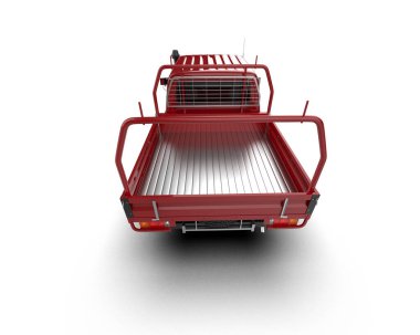 Pickup truck isolated on white background. 3d rendering - illustration