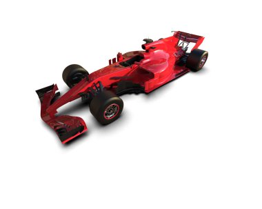 Formula bir kırmızı araba