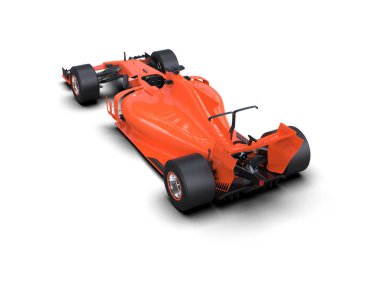 modern kırmızı yarış arabası - yan görünüm - 3 boyutlu görüntüleme