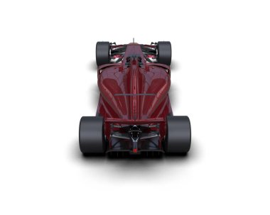 Kırmızı yarış arabası izole edildi