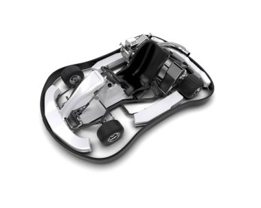 araba motoru üzerinde beyaz izole