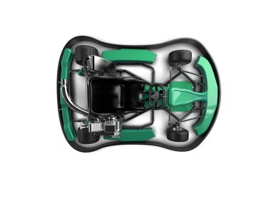 Dijital insansız hava aracı ile yeşil teknoloji arkaplanının 3 boyutlu görüntülenmesi