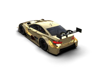 Yarış arabası arka planda izole edilmiş. 3d görüntüleme - illüstrasyon