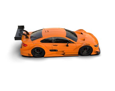 Yarış arabası arka planda izole edilmiş. 3d görüntüleme - illüstrasyon