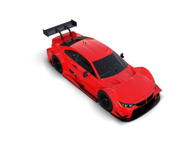 Yarış arabası arka planda izole edilmiş. 3d görüntüleme - illüstrasyon