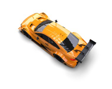 Yarış arabası arka planda izole edilmiş. 3d görüntüleme - illüstrasyon