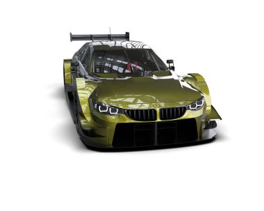 Yarış arabası arka planda izole edilmiş. 3d görüntüleme - illüstrasyon