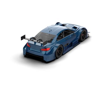 Yarış arabası arka planda izole edilmiş. 3d görüntüleme - illüstrasyon