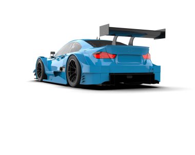 Yarış arabası arka planda izole edilmiş. 3d görüntüleme - illüstrasyon