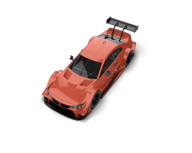 Yarış arabası arka planda izole edilmiş. 3d görüntüleme - illüstrasyon