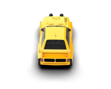 Yarış arabası arka planda izole edilmiş. 3d görüntüleme - illüstrasyon