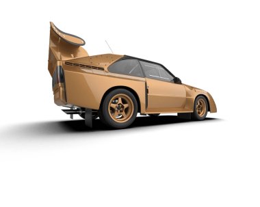 Yarış arabası arka planda izole edilmiş. 3d görüntüleme - illüstrasyon