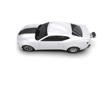 Yarış arabası arka planda izole edilmiş. 3d görüntüleme - illüstrasyon