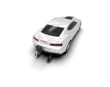 Yarış arabası arka planda izole edilmiş. 3d görüntüleme - illüstrasyon