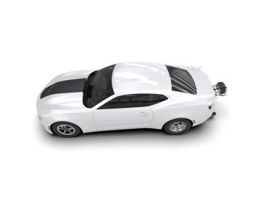 Yarış arabası arka planda izole edilmiş. 3d görüntüleme - illüstrasyon