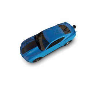 Yarış arabası arka planda izole edilmiş. 3d görüntüleme - illüstrasyon