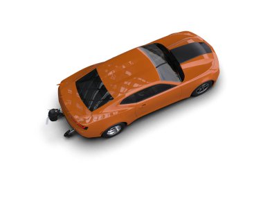 Yarış arabası arka planda izole edilmiş. 3d görüntüleme - illüstrasyon