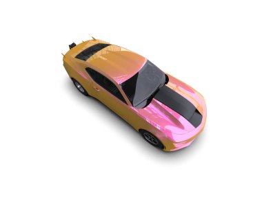 Race car isolated on white background. 3d rendering - illustration