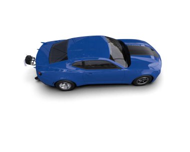 Race car isolated on white background. 3d rendering - illustration