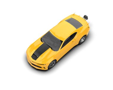 Race car isolated on white background. 3d rendering - illustration