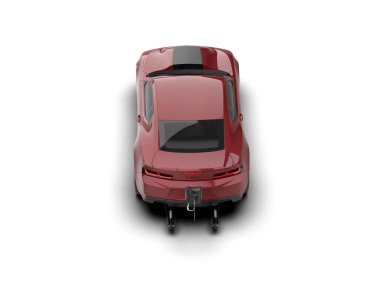 Race car isolated on white background. 3d rendering - illustration