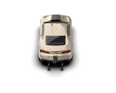 Race car isolated on white background. 3d rendering - illustration