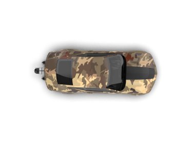 Race car isolated on white background. 3d rendering - illustration