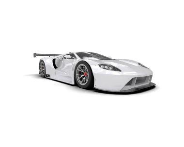 Race car isolated on white background. 3d rendering - illustration