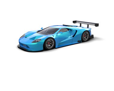 Race car isolated on white background. 3d rendering - illustration