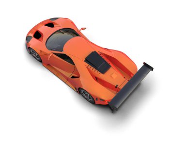 Race car isolated on white background. 3d rendering - illustration