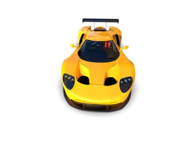 Race car isolated on white background. 3d rendering - illustration