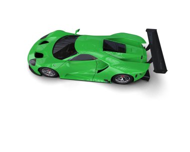 Race car isolated on white background. 3d rendering - illustration