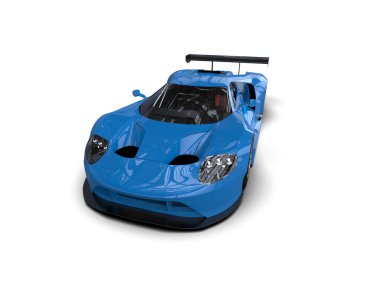 Race car isolated on white background. 3d rendering - illustration