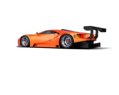 Race car isolated on white background. 3d rendering - illustration