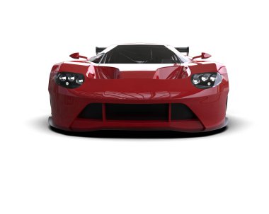 Race car isolated on white background. 3d rendering - illustration