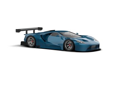 Race car isolated on white background. 3d rendering - illustration