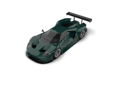 Race car isolated on white background. 3d rendering - illustration
