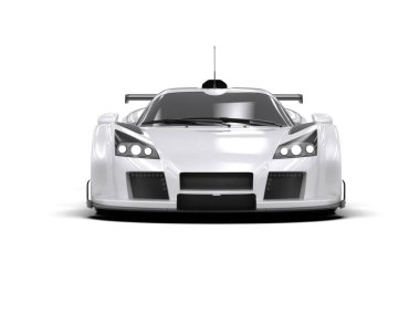 Race car isolated on white background. 3d rendering - illustration